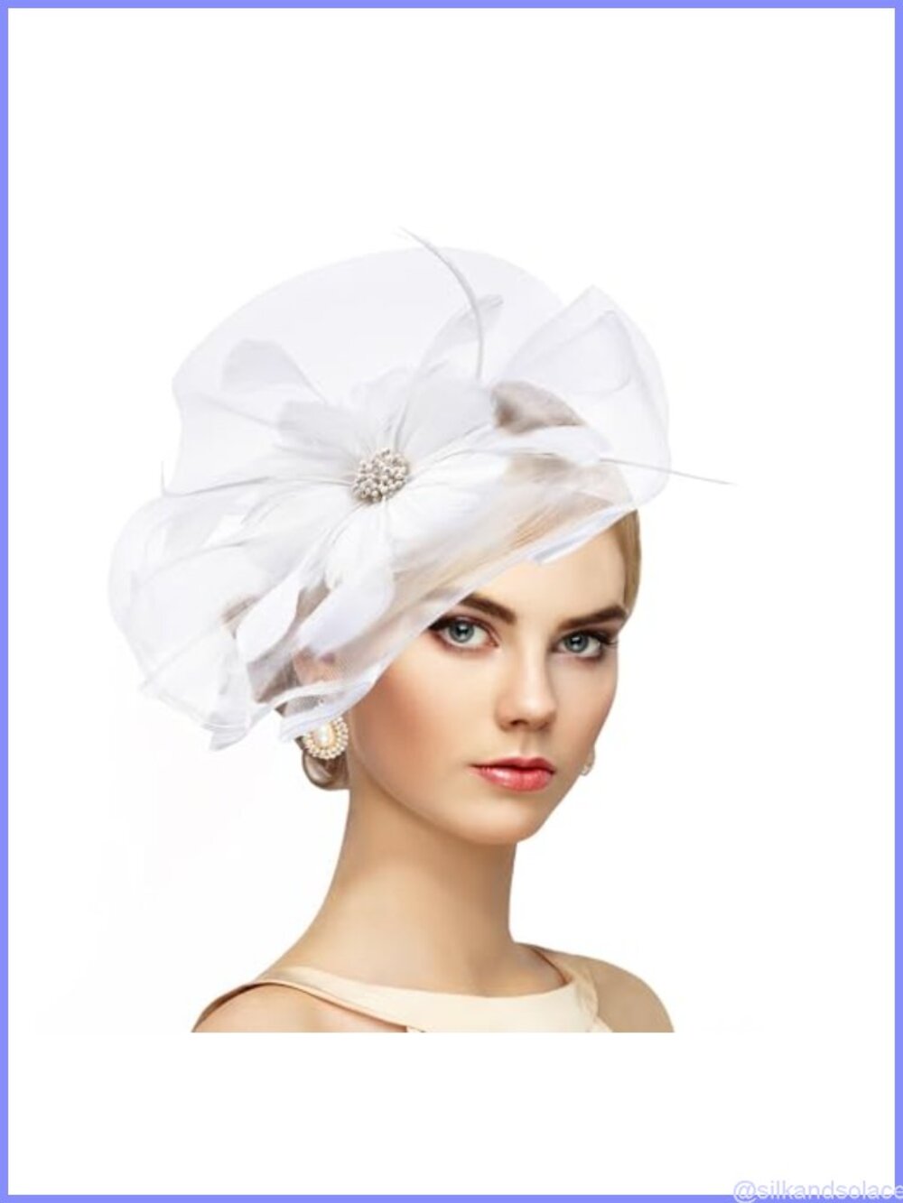 Mesh Kentucky Derby Fascinator Headband Flower Feather Tea Party Hat